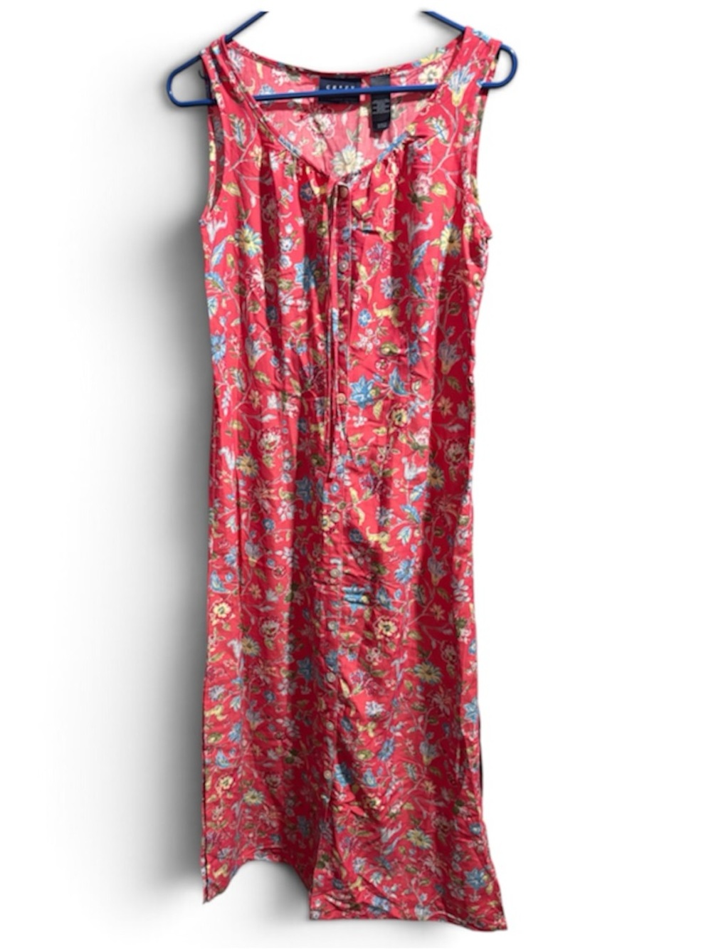 NWT Sleeveless Pink Floral Maxi Dress